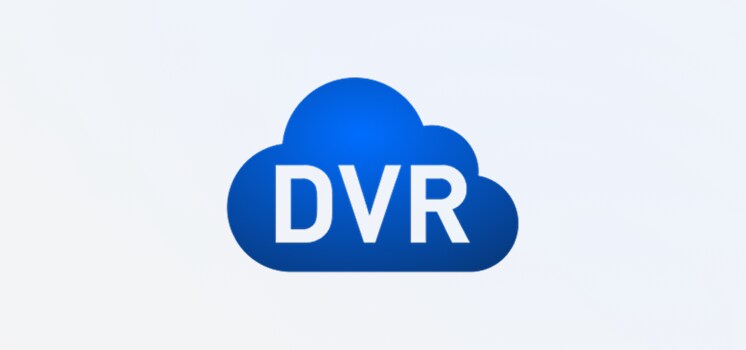 DVR cloud icon in blue above supporting text.