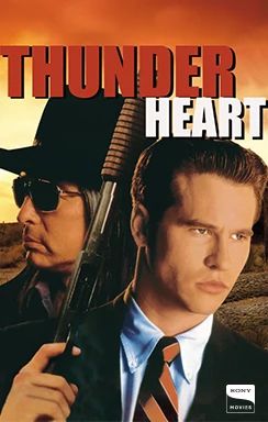 Thunderheart movie poster featuring two men in sunglasses and firearms.