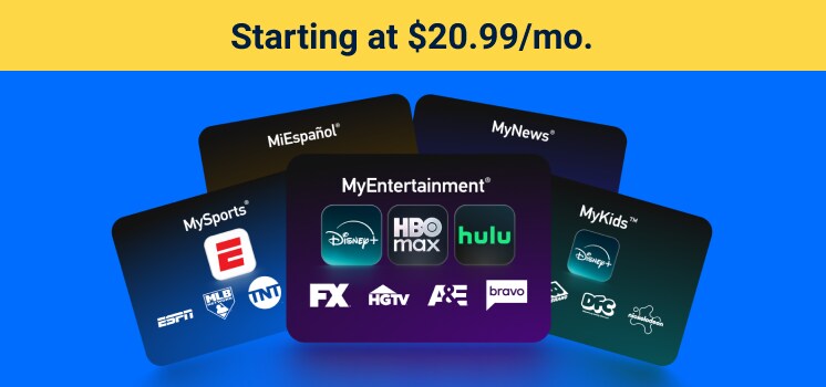 Genre Packs staring at $19.99 include MySports, MyEntertainment, MyNews, MyKids, MiEspanol.