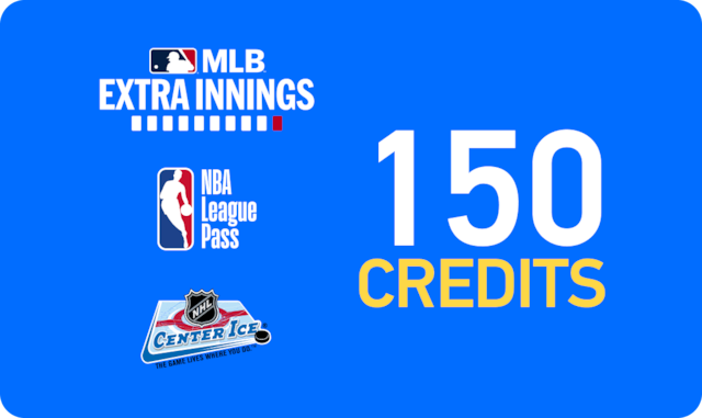 MLB EXTRA INNINGS, NBA League Pass, NHL CENTER ICE on DIRECTV FOR BUSINESS. 150 credits