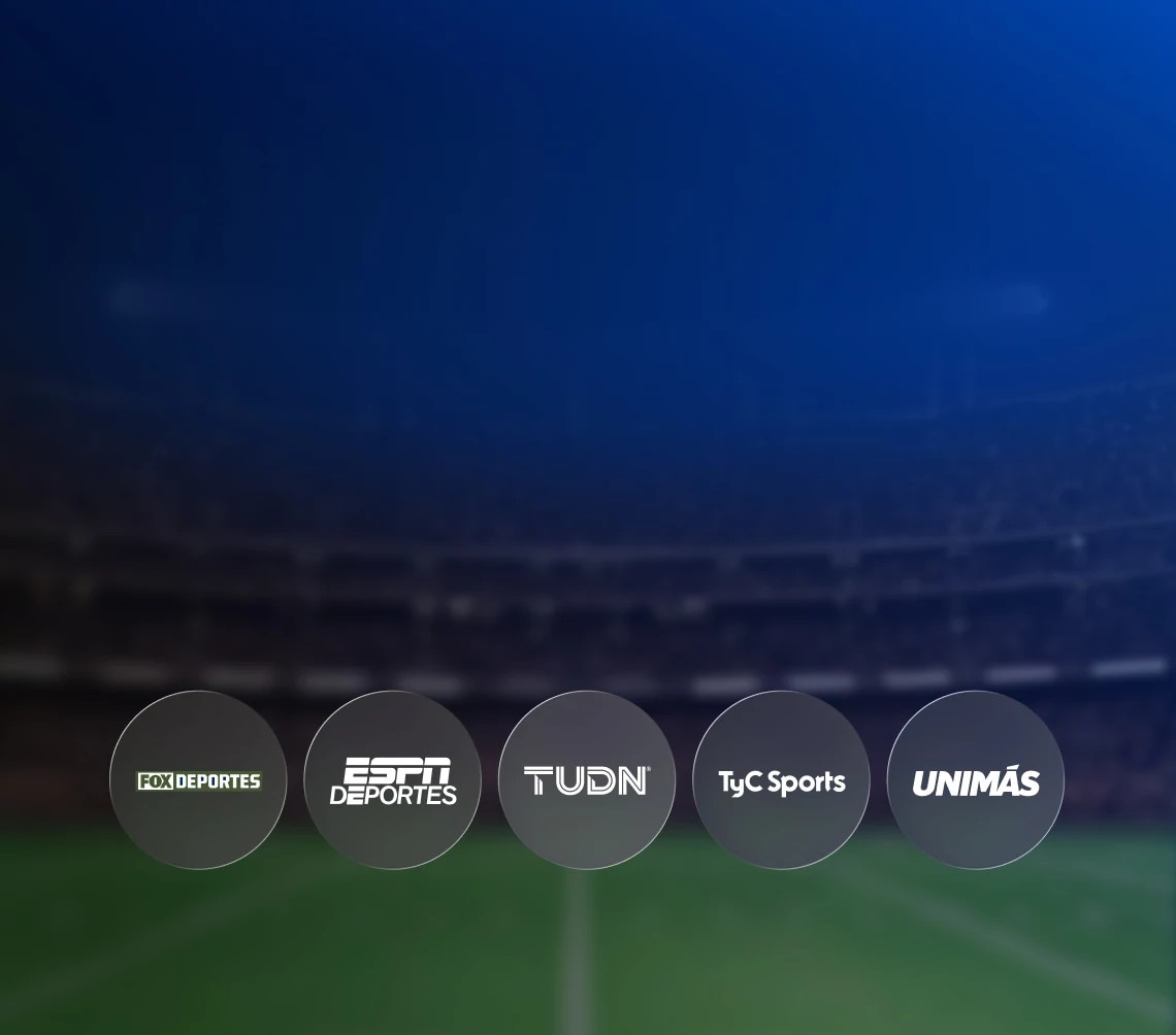Programming available with the Spanish language Deportes package such as TUDN and Unimas.