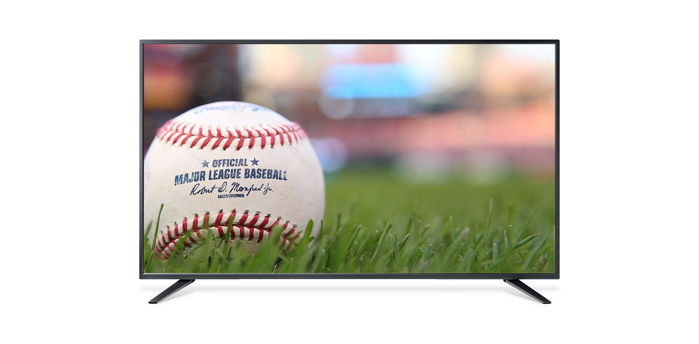 Television screen displaying multiview college basketball games with network logos including ESPN, TBS, TNT, and truTV.