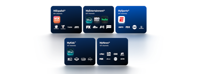 Genre Packs available includes MySports, MyKids, MyEntertainment, MyNews and MiEspanol.