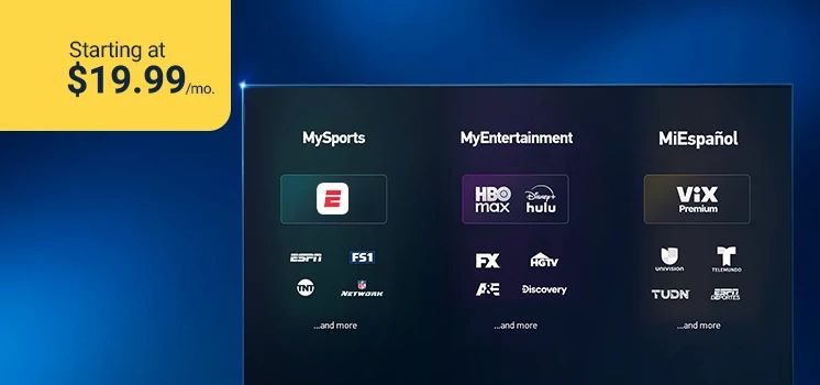 Genre Packs staring at $19.99 include MySports, MyEntertainment, MyNews, MyKids, MiEspanol.