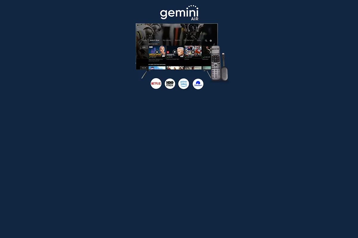 Gemini Air. Netflix, Max, Prime Video, Paramount+, Peacock
