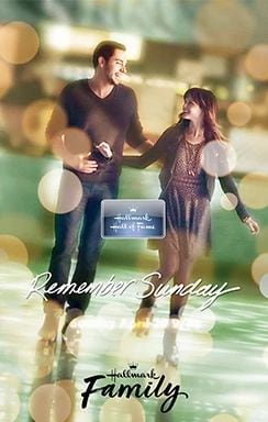 Remember Sunday poster showing a romantic couple at sunset.