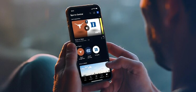 Illustration of a user streaming content on mobile.