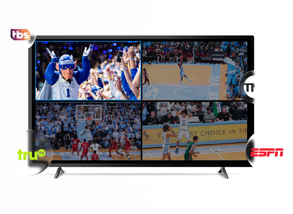 Gemini Air logo with banner reading “Includes $40/mo. in apps” above Disney+, Hulu, and ESPN icons, alongside a DIRECTV Gemini Air streaming device and remote control.