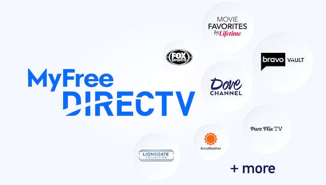 MyFree DIRECTV logo with faith-based channel logos