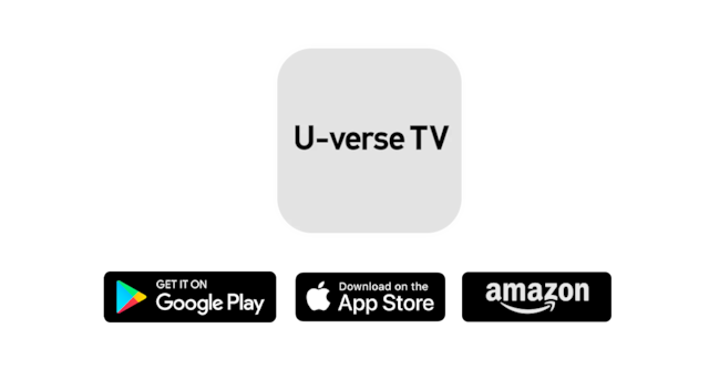 U-Verse TV app on the google play store, apple app store and amazon app store