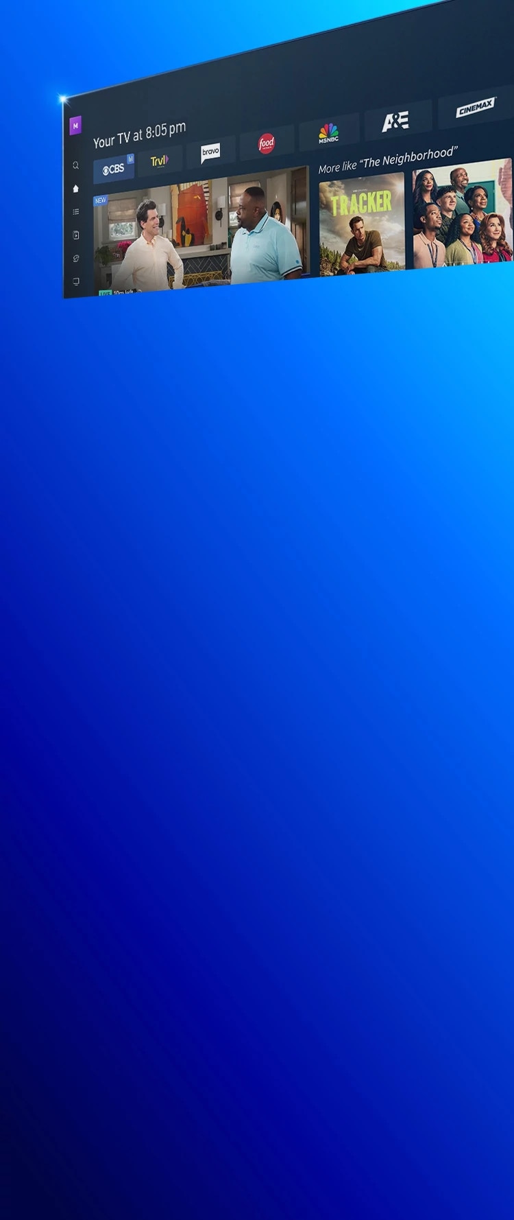 TV showing Directv entertainment.