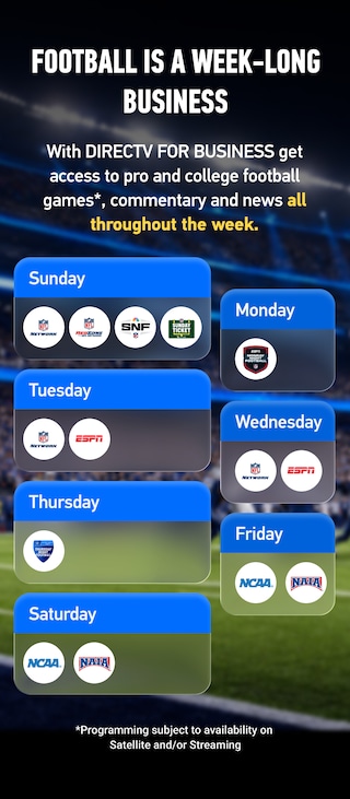 DIRECTV Pro and College football calendar