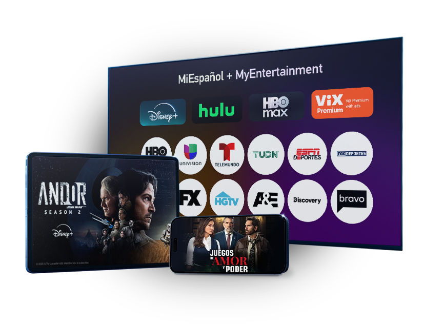 MiEspañol plus MyEntertainment Genre Packs and streaming subscriptions.