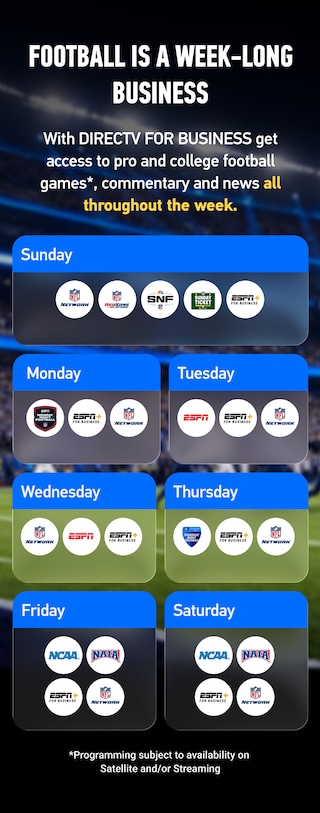 DIRECTV Pro and College football calendar