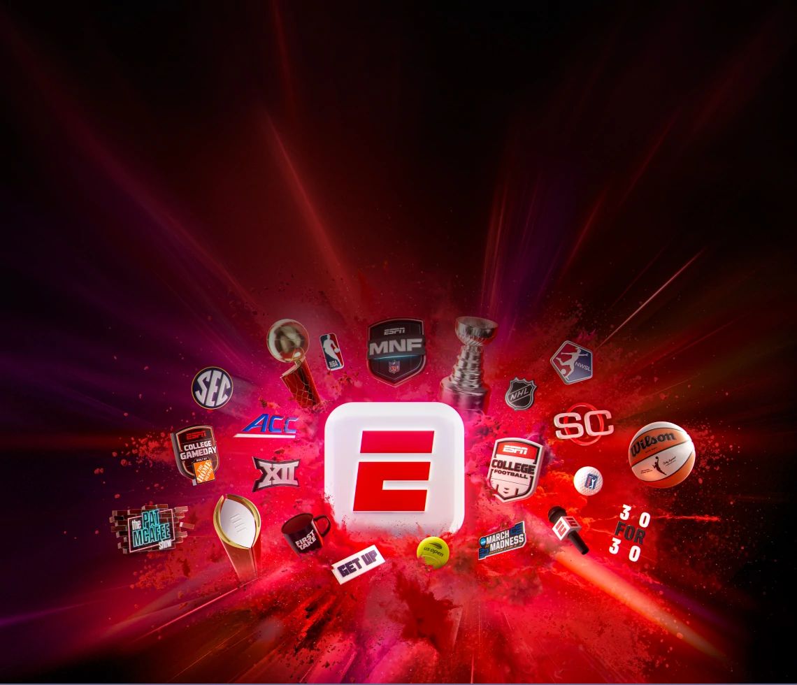 Featuring some of the sports available in th eESPN Unlimited Plan such as Sports Center, ACC and NBA basketball.