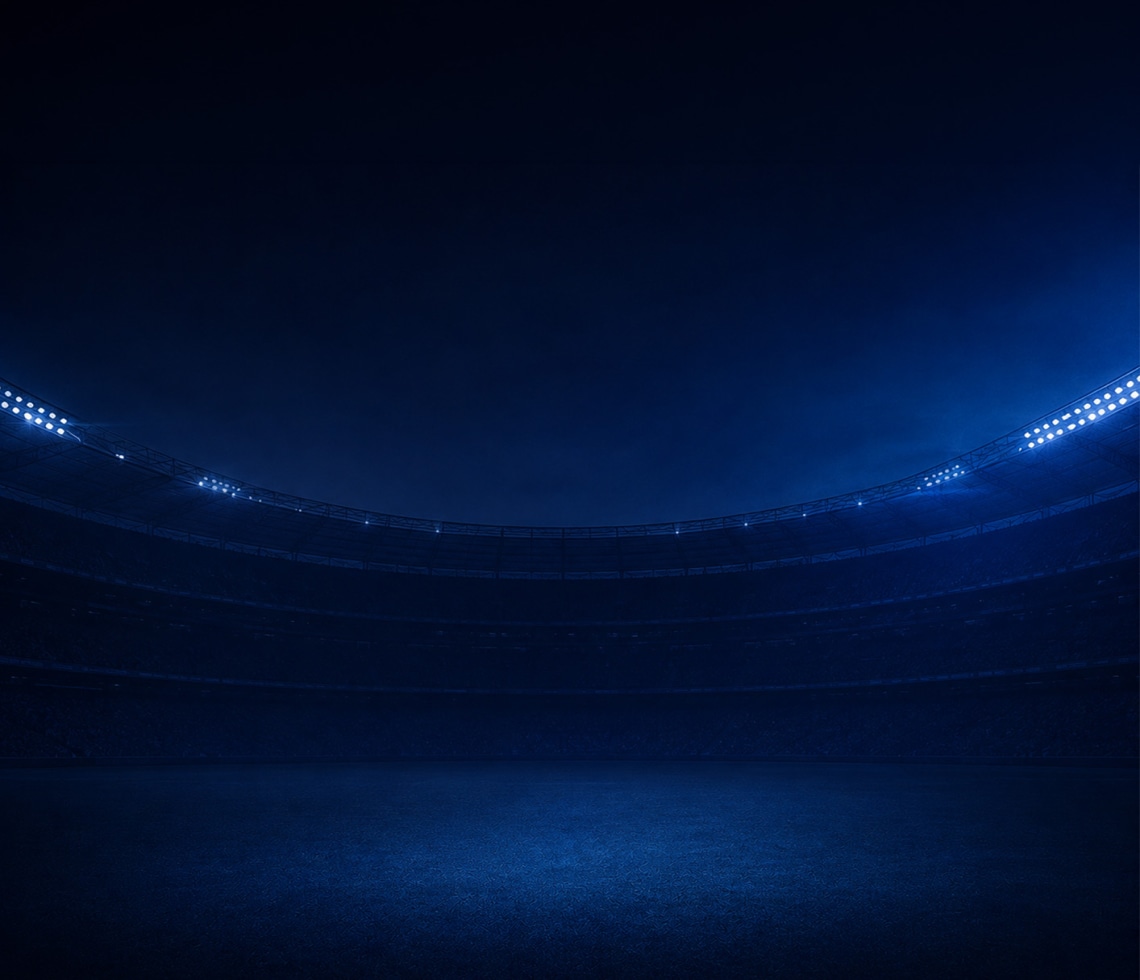 A lit stadium background with a lockup of MLB Extra Innings, DIRECTV Sports Pack, NFL RedZone, NBA League Pass and NHL Center Ice logos.