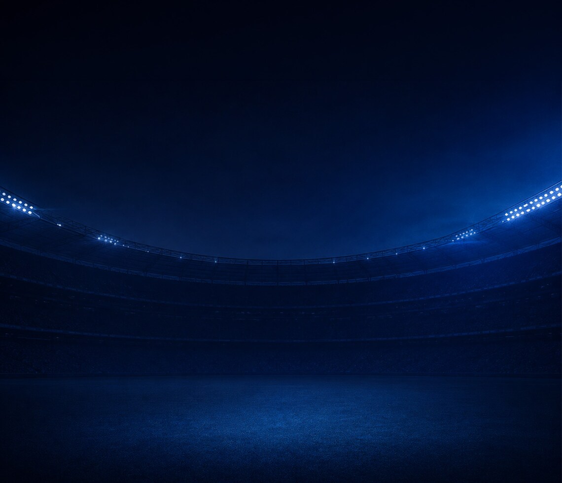 A lit stadium background with a lockup of MLB Extra Innings, DIRECTV Sports Pack, NFL RedZone, NBA League Pass and NHL Center Ice logos.