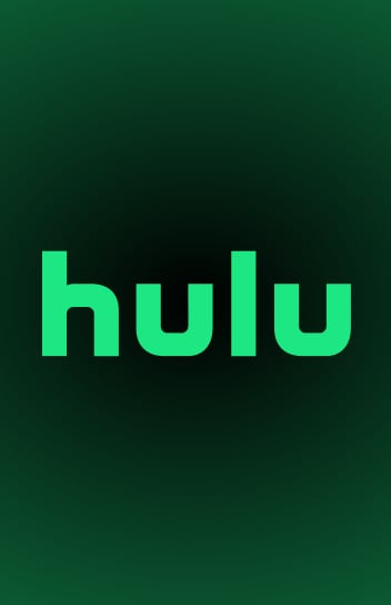 Hulu logo in green on a dark background