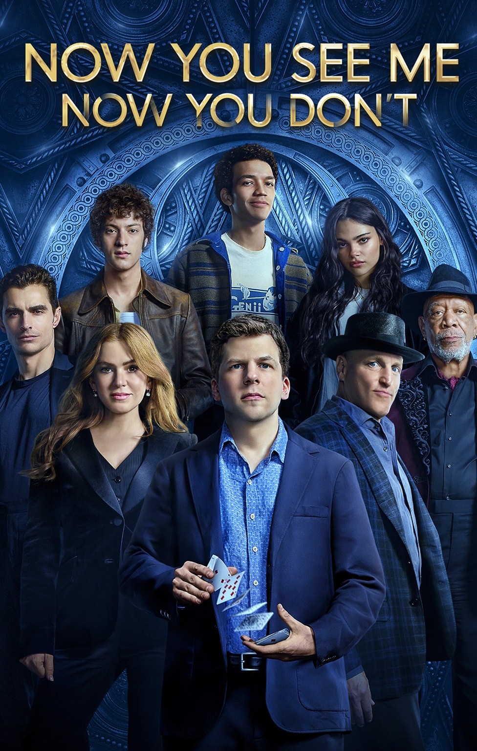 Poster for Now You See Me Now You Don’t with illusion and magic-inspired imagery.
