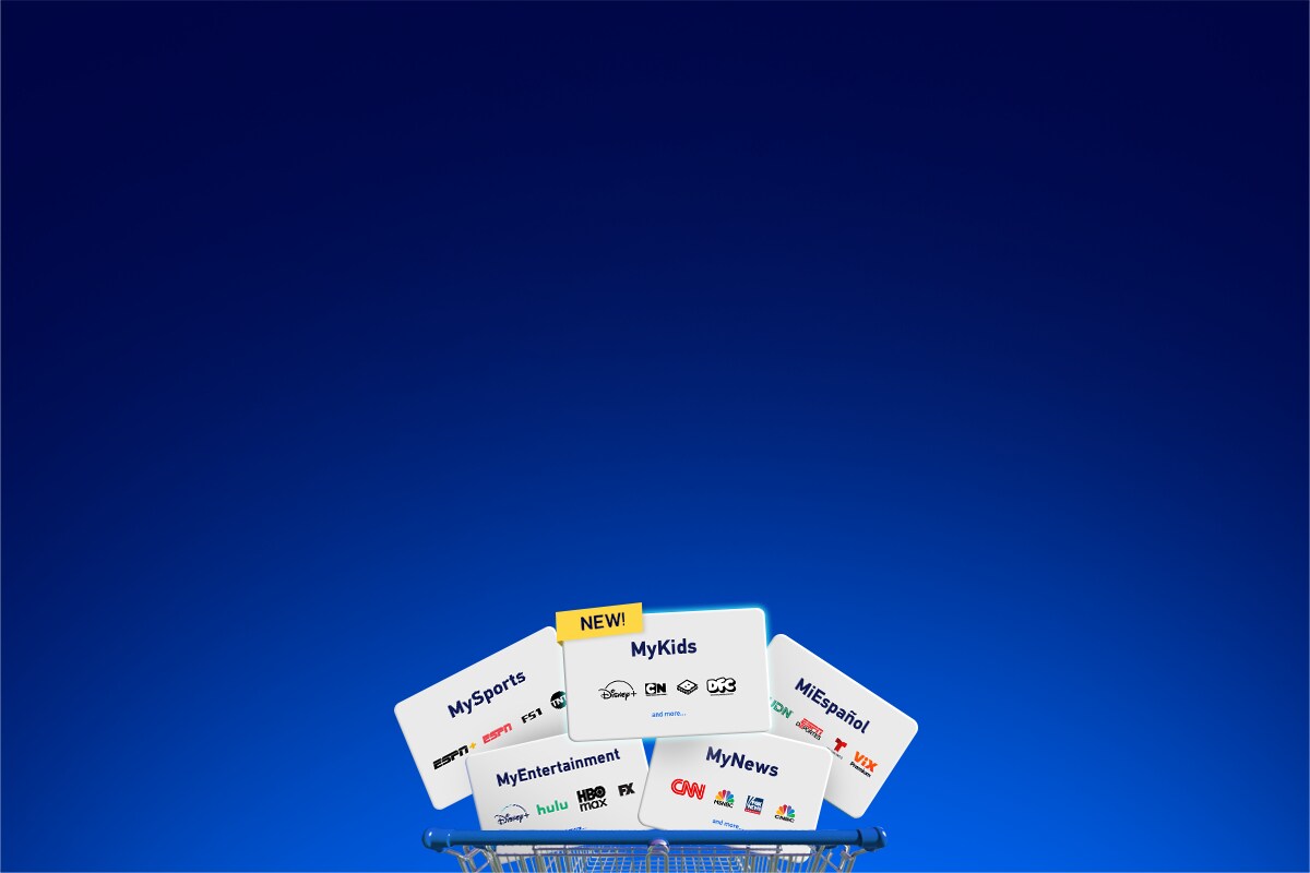Genre Packs available such as MySports, MyKids, MyEntertainment, MyNews, and MiEspañol.