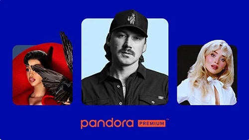Featured Pandora Artists Morgan Wallen, Sabrina Carpenter and Cardi B.